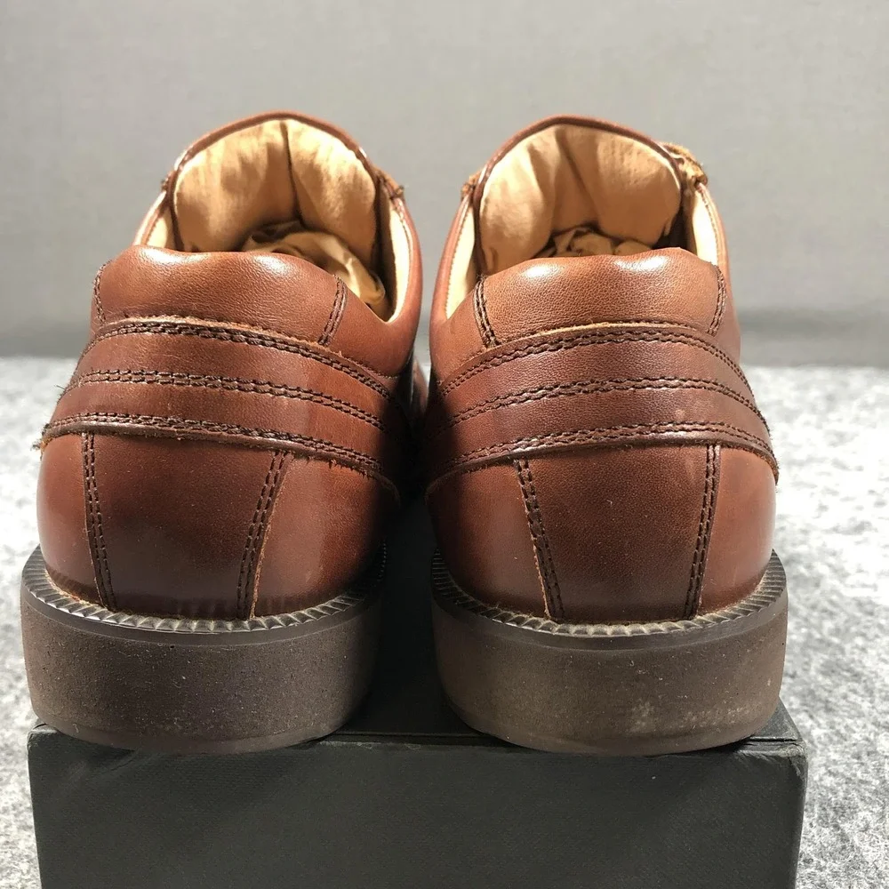 Stacy Adams Derby Dress Shoes Mens 8.5 Brown Leather Square Toe 53303-200